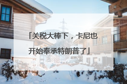 关税大棒下，卡尼也开始奉承特朗普了