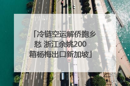 冷链空运解侨胞乡愁 浙江余姚200箱杨梅出口新加坡