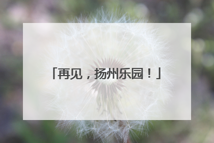 再见，扬州乐园！