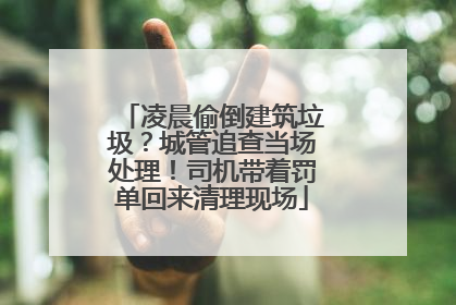 凌晨偷倒建筑垃圾？城管追查当场处理！司机带着罚单回来清理现场