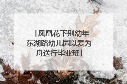 凤凰花下别幼年 东湖路幼儿园以爱为舟送行毕业班