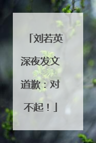 刘若英深夜发文道歉：对不起！