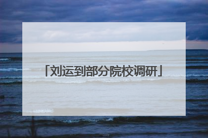 刘运到部分院校调研
