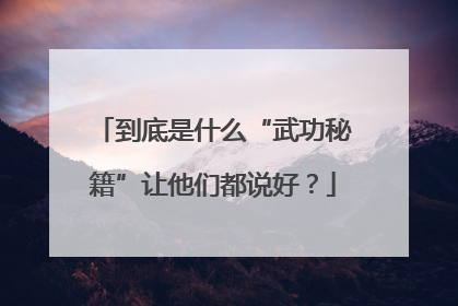 到底是什么“武功秘籍”让他们都说好？