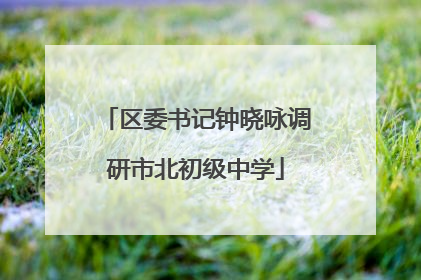 区委书记钟晓咏调研市北初级中学