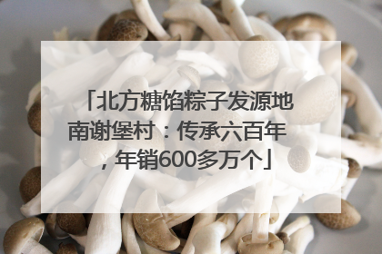 北方糖馅粽子发源地南谢堡村：传承六百年，年销600多万个