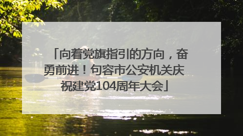 向着党旗指引的方向，奋勇前进！句容市公安机关庆祝建党104周年大会