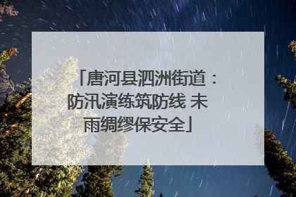 唐河县泗洲街道：防汛演练筑防线 未雨绸缪保安全