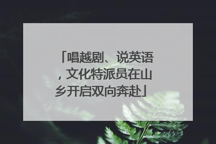 唱越剧、说英语，文化特派员在山乡开启双向奔赴