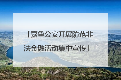 嘉鱼公安开展防范非法金融活动集中宣传