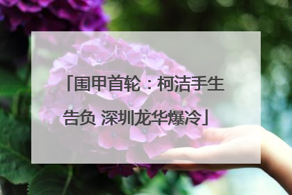 围甲首轮：柯洁手生告负 深圳龙华爆冷