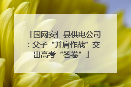 国网安仁县供电公司：父子“并肩作战”交出高考“答卷”