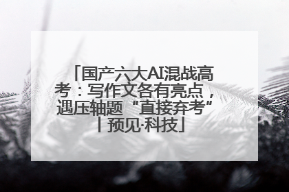 国产六大AI混战高考：写作文各有亮点，遇压轴题“直接弃考”丨预见·科技