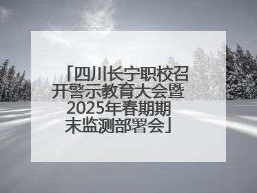 四川长宁职校召开警示教育大会暨2025年春期期末监测部署会