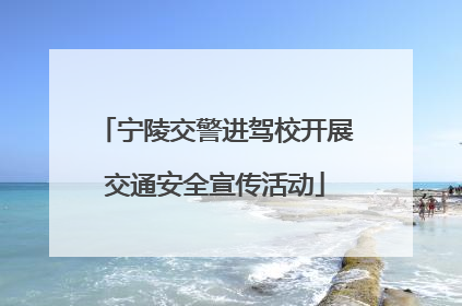 宁陵交警进驾校开展交通安全宣传活动