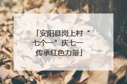 安阳县岗上村“七个一”庆七一 传承红色力量