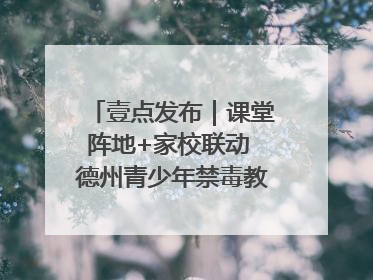 壹点发布｜课堂阵地+家校联动 德州青少年禁毒教育全覆盖