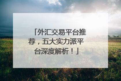 外汇交易平台推荐，五大实力派平台深度解析！