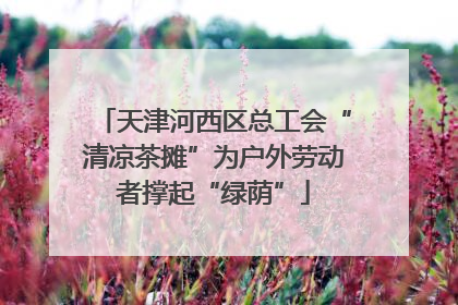 天津河西区总工会“清凉茶摊”为户外劳动者撑起“绿荫”