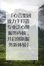 心言集团致力于打造专业泛心理服务内核，开启创新服务新体验