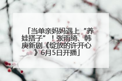 当单亲妈妈遇上“养娃搭子”！张雨绮、韩庚新剧《绽放的许开心》6月5日开播