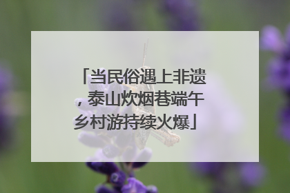 当民俗遇上非遗，泰山炊烟巷端午乡村游持续火爆