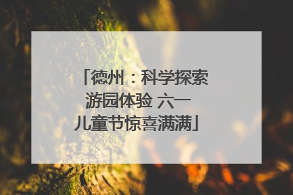 德州：科学探索 游园体验 六一儿童节惊喜满满