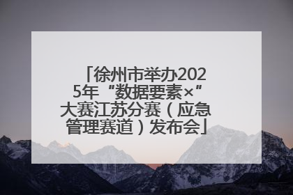 徐州市举办2025年“数据要素×”大赛江苏分赛（应急管理赛道）发布会
