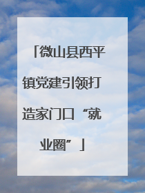 微山县西平镇党建引领打造家门口“就业圈”