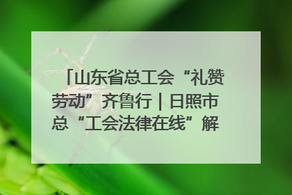 山东省总工会“礼赞劳动”齐鲁行｜日照市总“工会法律在线”解决职工愁“薪”事