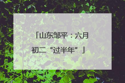 山东邹平：六月初二“过半年”