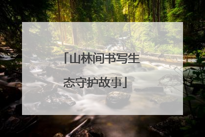 山林间书写生态守护故事