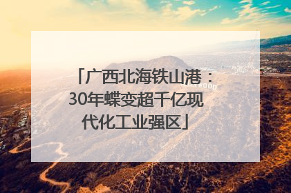 广西北海铁山港：30年蝶变超千亿现代化工业强区
