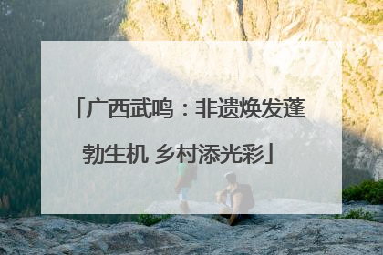 广西武鸣：非遗焕发蓬勃生机 乡村添光彩