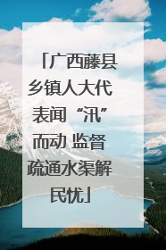 广西藤县乡镇人大代表闻“汛”而动 监督疏通水渠解民忧