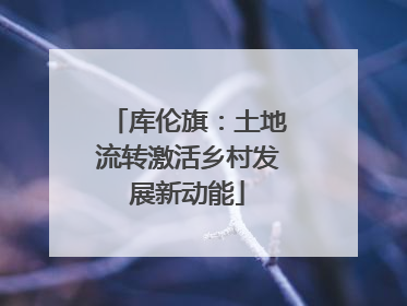 库伦旗：土地流转激活乡村发展新动能