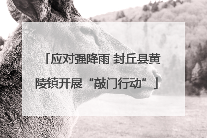 应对强降雨 封丘县黄陵镇开展“敲门行动”