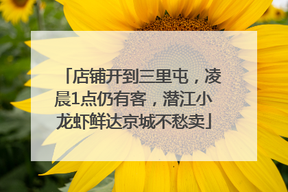 店铺开到三里屯，凌晨1点仍有客，潜江小龙虾鲜达京城不愁卖