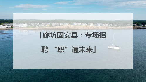 廊坊固安县：专场招聘 “职”通未来