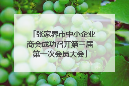 张家界市中小企业商会成功召开第三届第一次会员大会