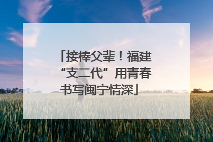 接棒父辈！福建“支二代”用青春书写闽宁情深