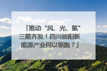 推动“风、光、氢”三箭齐发！四川德阳新能源产业何以领跑？