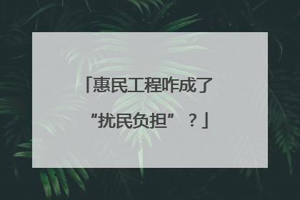 惠民工程咋成了“扰民负担”？