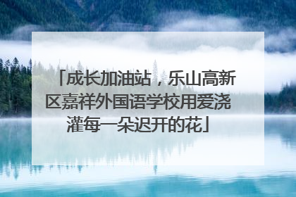 成长加油站，乐山高新区嘉祥外国语学校用爱浇灌每一朵迟开的花