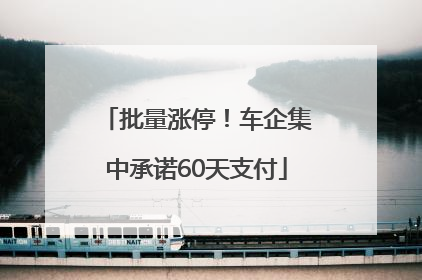 批量涨停！车企集中承诺60天支付