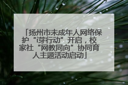 扬州市未成年人网络保护“i芽行动”开启，校家社“网教同向”协同育人主题活动启动