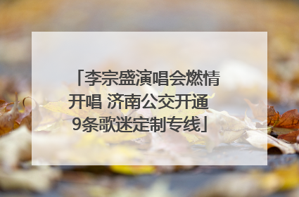 李宗盛演唱会燃情开唱 济南公交开通9条歌迷定制专线