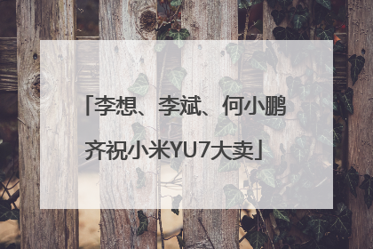 李想、李斌、何小鹏齐祝小米YU7大卖
