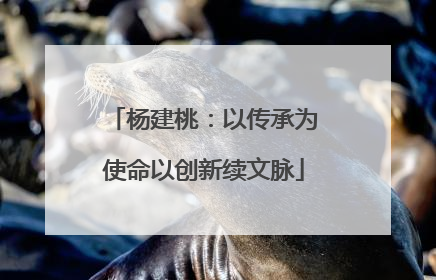 杨建桃：以传承为使命以创新续文脉