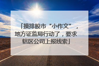 摸排股市“小作文”，地方证监局行动了，要求辖区公司上报线索